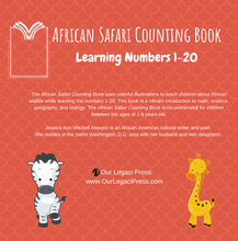 Load image into Gallery viewer, African Safari Counting Book: Learning Numbers 1-20 - Paperback Edition