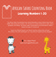 Load image into Gallery viewer, African Safari Counting Book: Learning Numbers 1-20 - Paperback Edition
